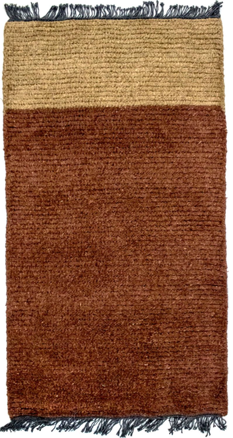 Nepal Teppich 140 x 70 cm - braun