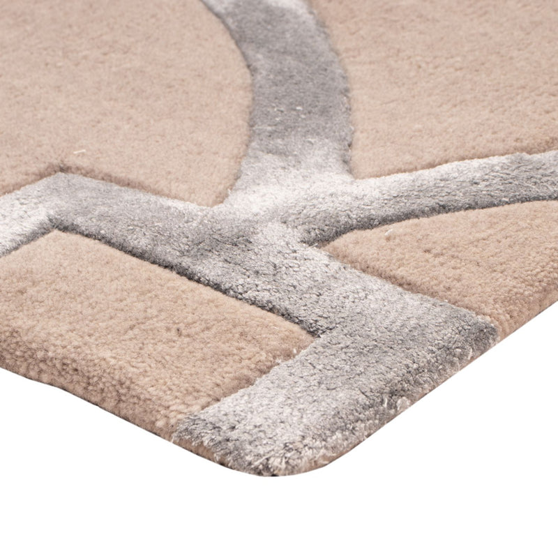 Designer Teppich - 90 x 60 cm - silber