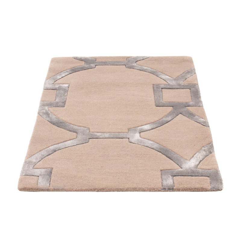 Designer Teppich - 90 x 60 cm - silber