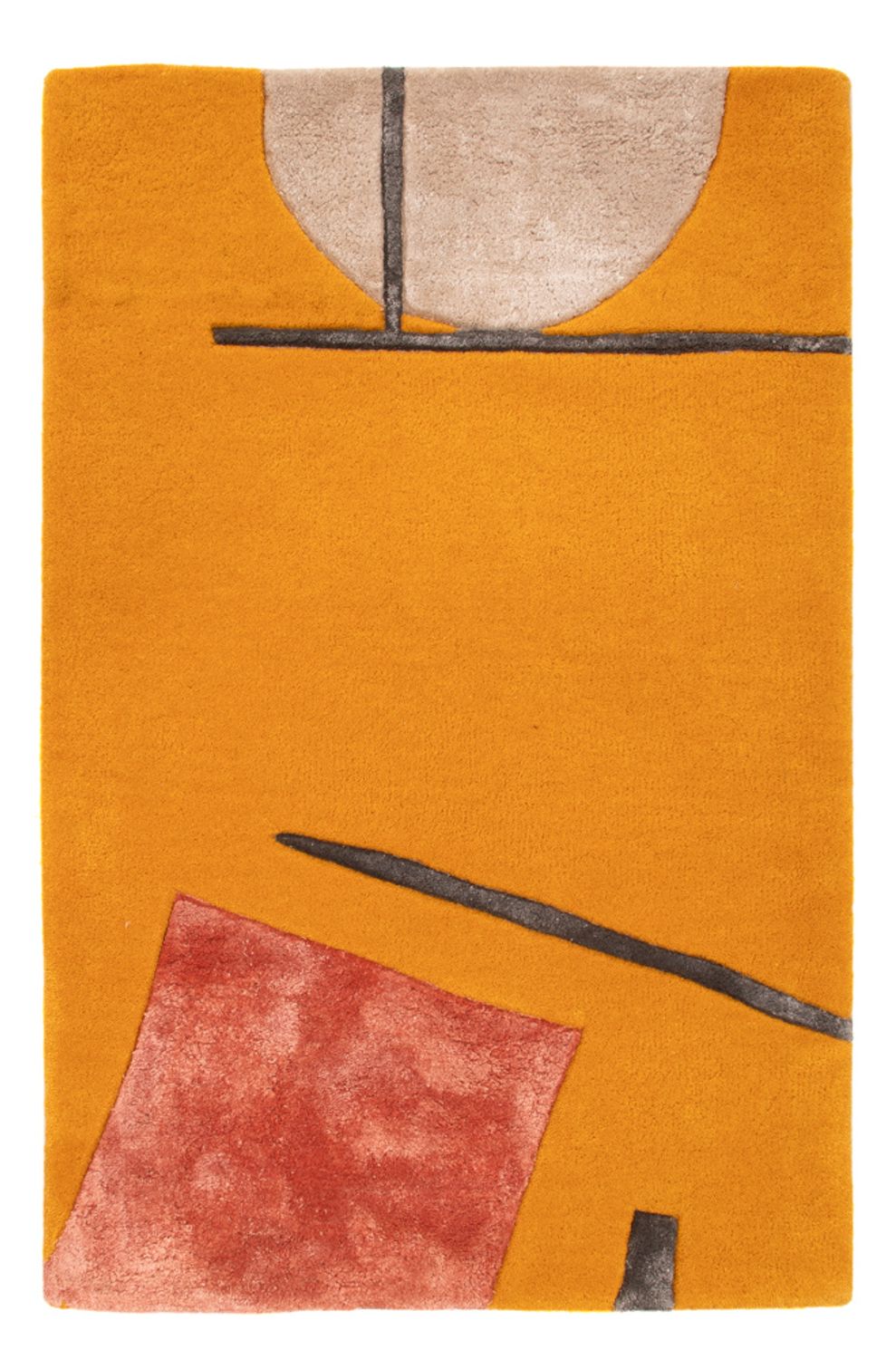 Designer Teppich - 90 x 60 cm - gold