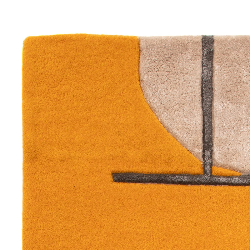 Designer Teppich - 90 x 60 cm - gold