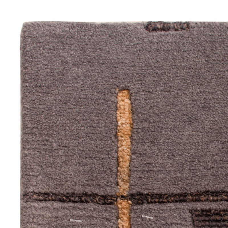 Designer Teppich quadratisch  - 30 x 30 cm - grau