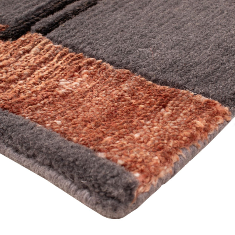 Designer Teppich quadratisch  - 30 x 30 cm - grau