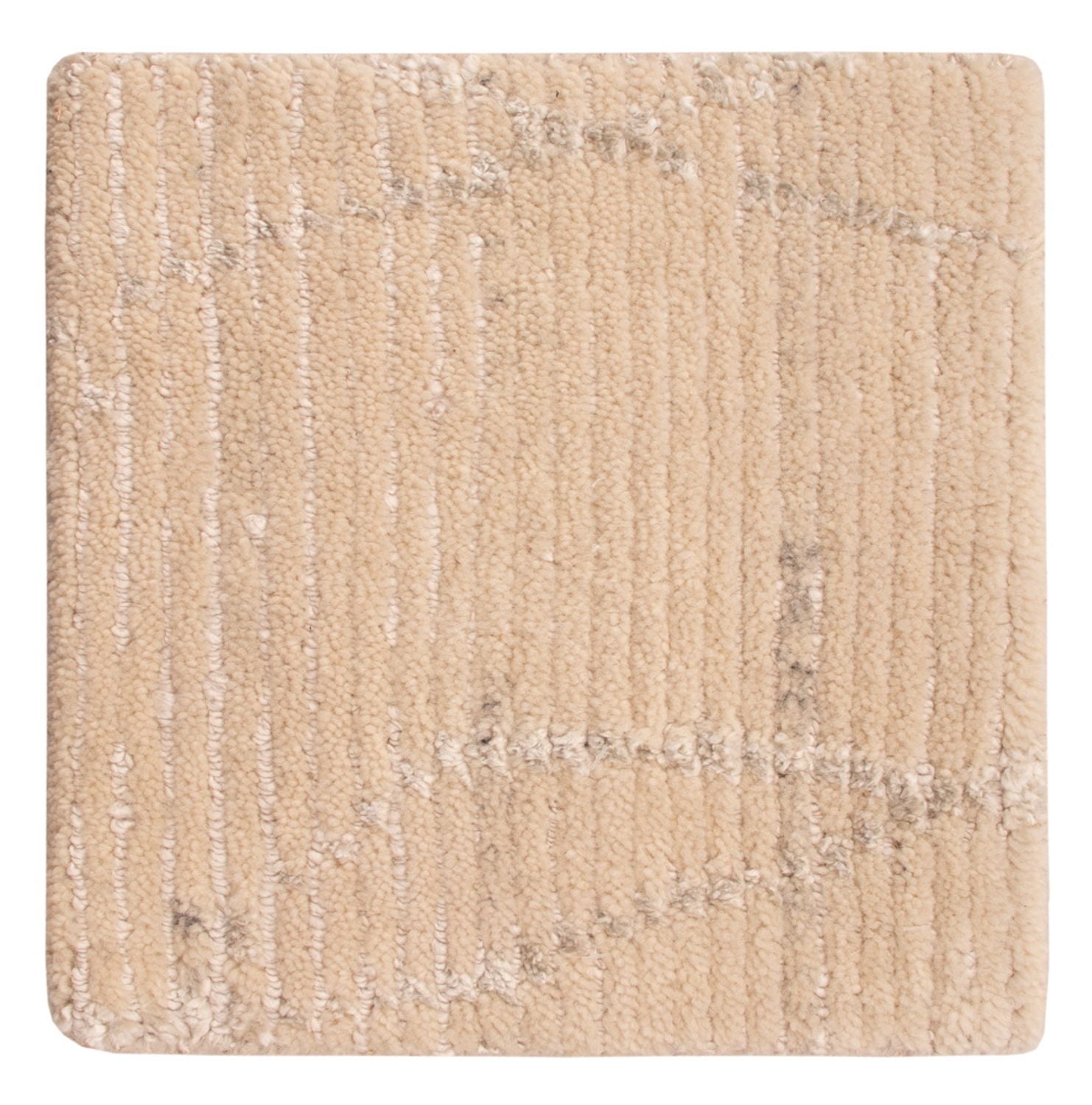 Designer Teppich quadratisch  - 30 x 30 cm - naturweiß