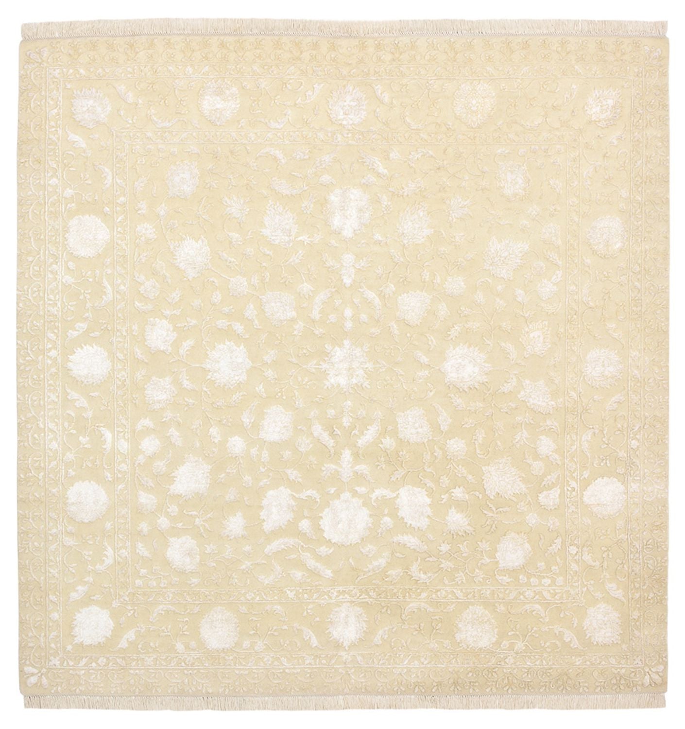 Orientteppich quadratisch  - 206 x 205 cm - hellbeige