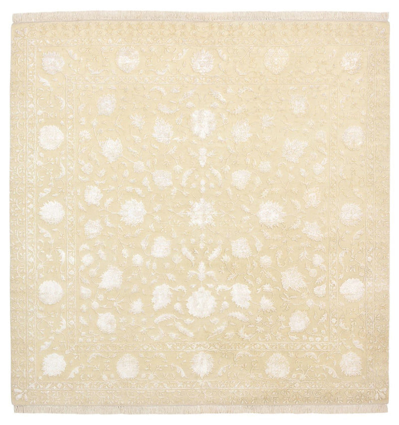 Orientteppich quadratisch  - 206 x 205 cm - hellbeige