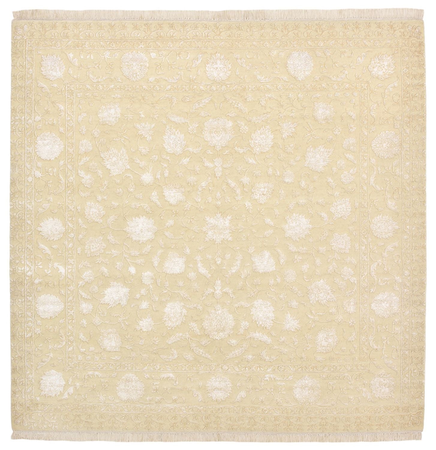 Orientteppich quadratisch  - 204 x 202 cm - hellbeige