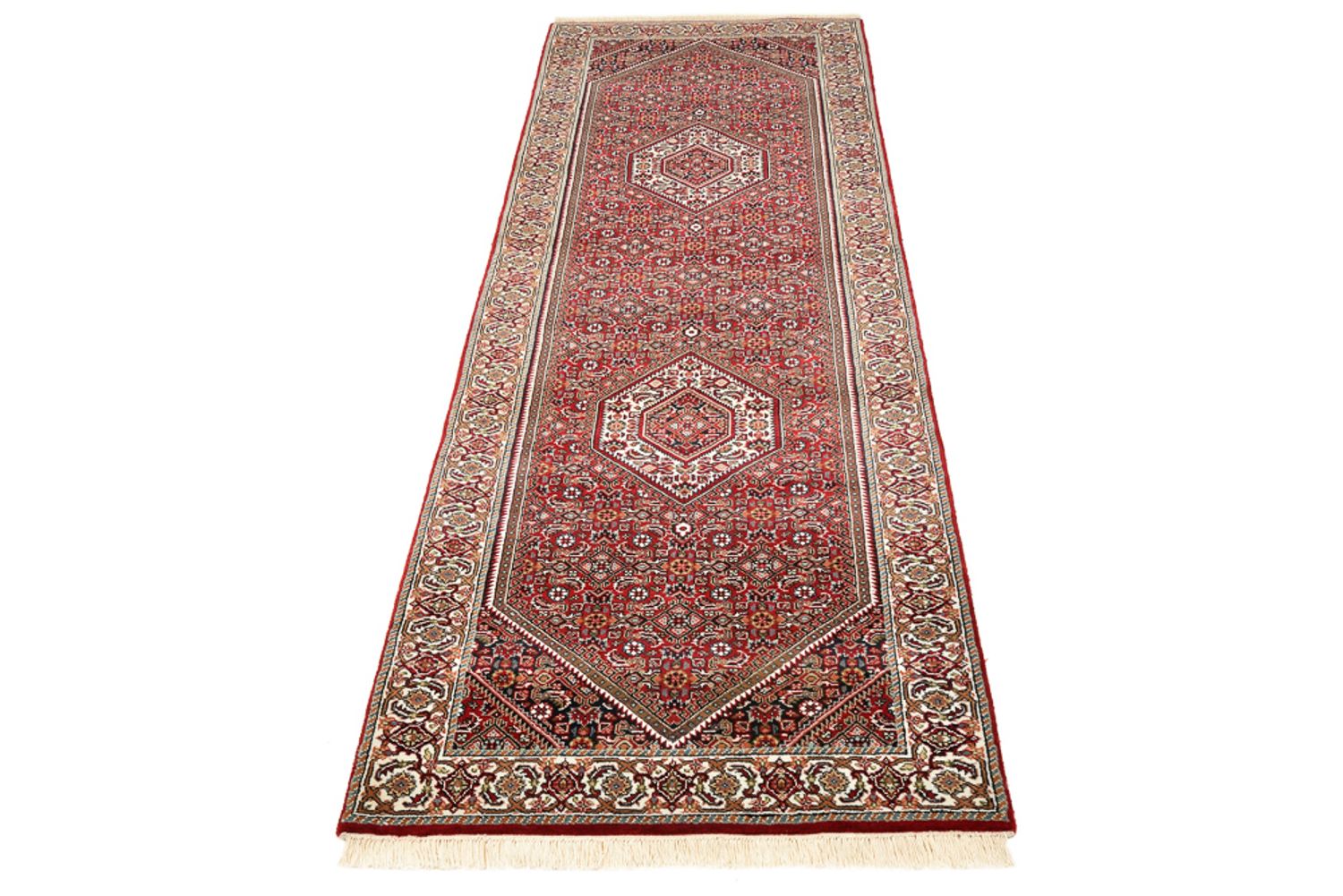 Läufer Perser - Bidjar - 245 x 79 cm - bordeauxrot