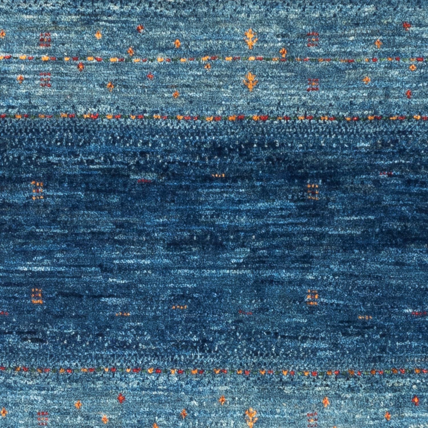 Gabbeh Teppich - Loribaft Perser - 135 x 82 cm - blau