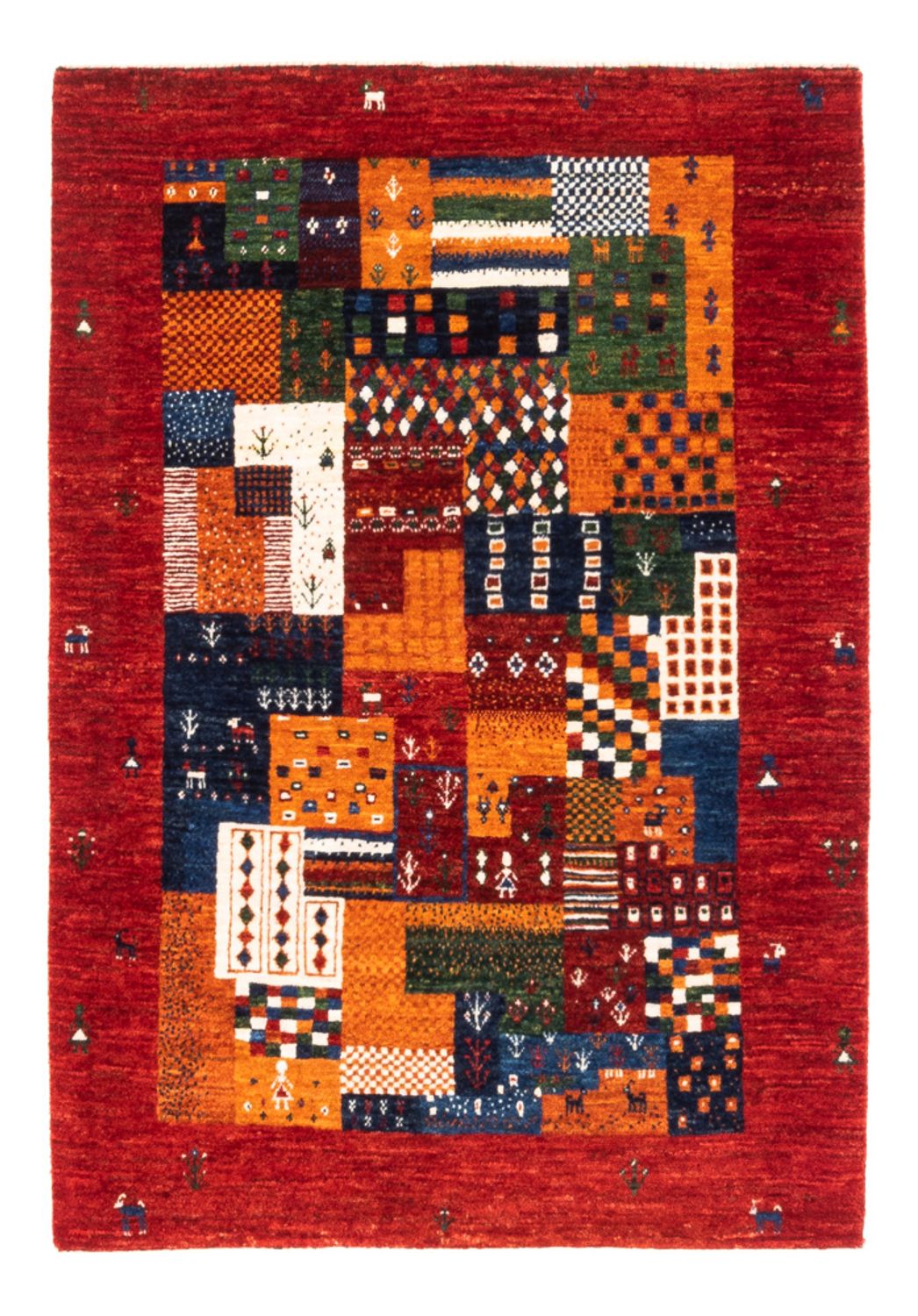 Gabbeh Teppich - Loribaft Perser - Royal - 125 x 93 cm - mehrfarbig