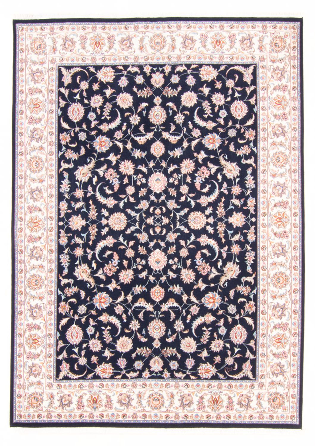Perserteppich - Täbriz - Royal - 240 x 172 cm - dunkelblau
