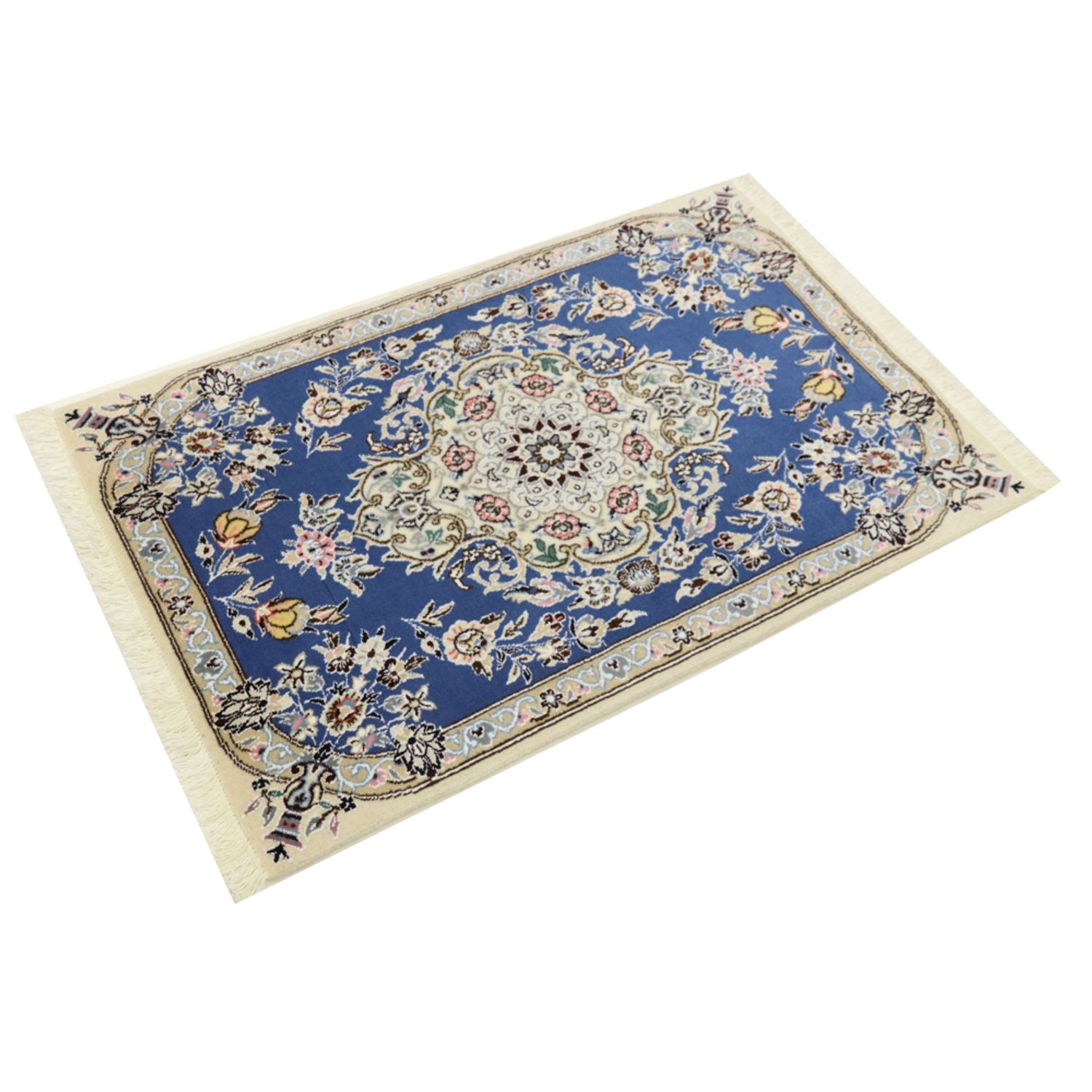 Perserteppich - Nain - Royal - 90 x 60 cm - blau