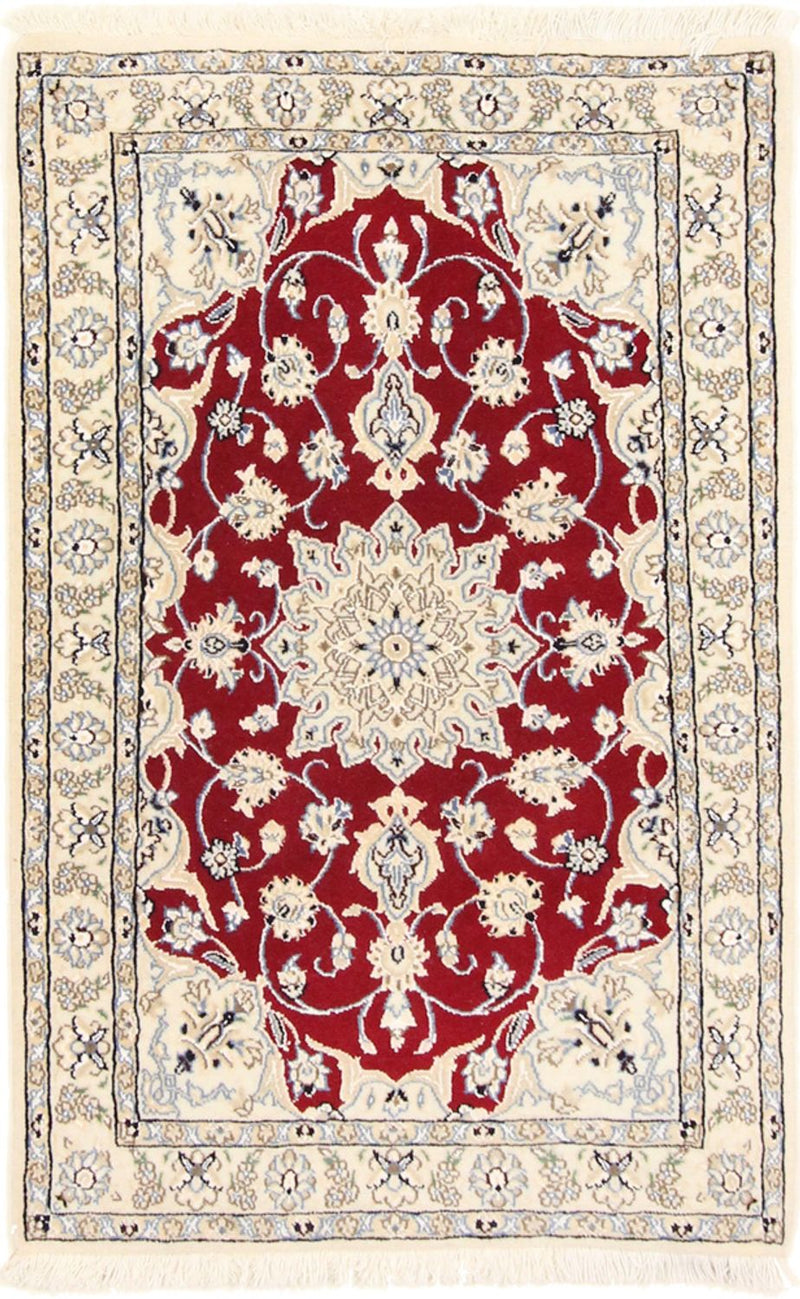 Perserteppich - Nain - Royal - 90 x 60 cm - rot