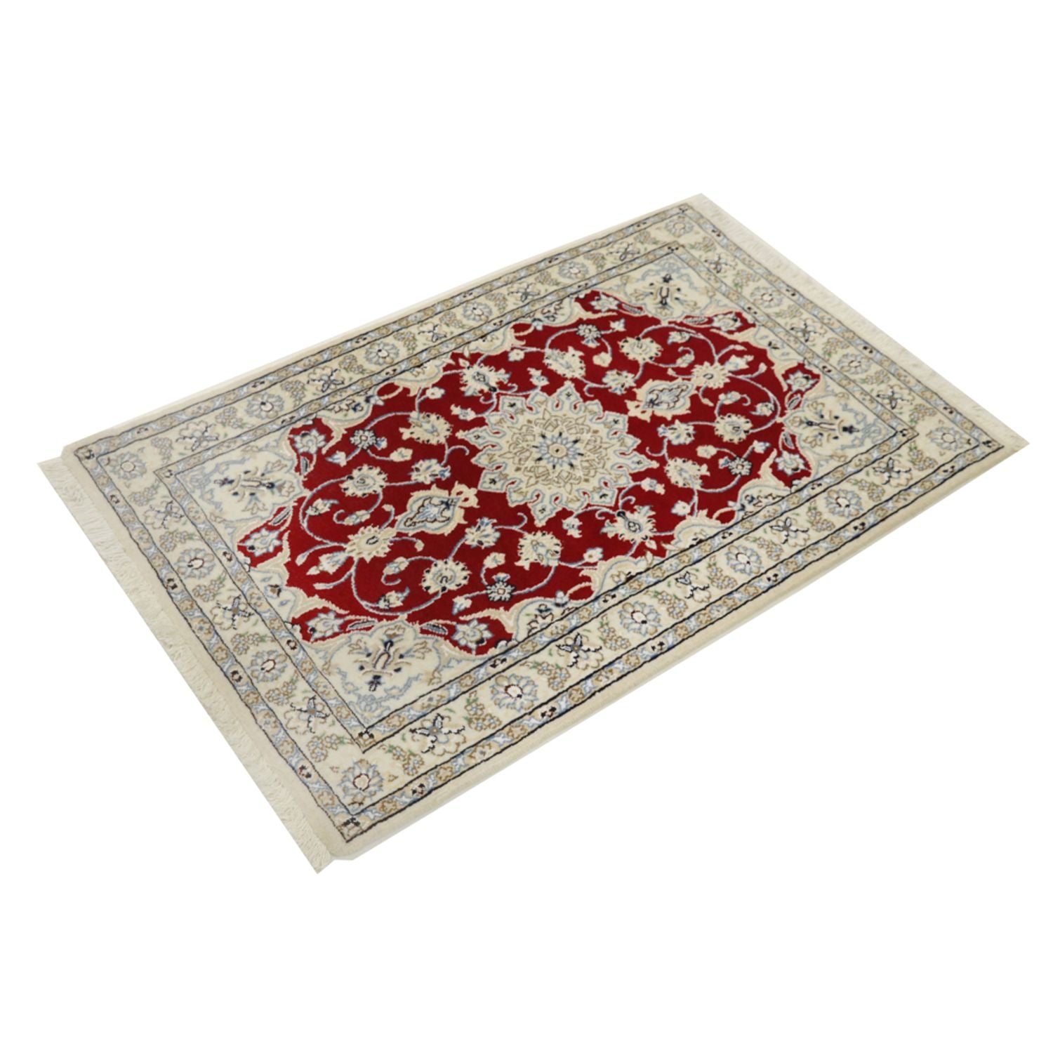 Perserteppich - Nain - Royal - 90 x 60 cm - rot