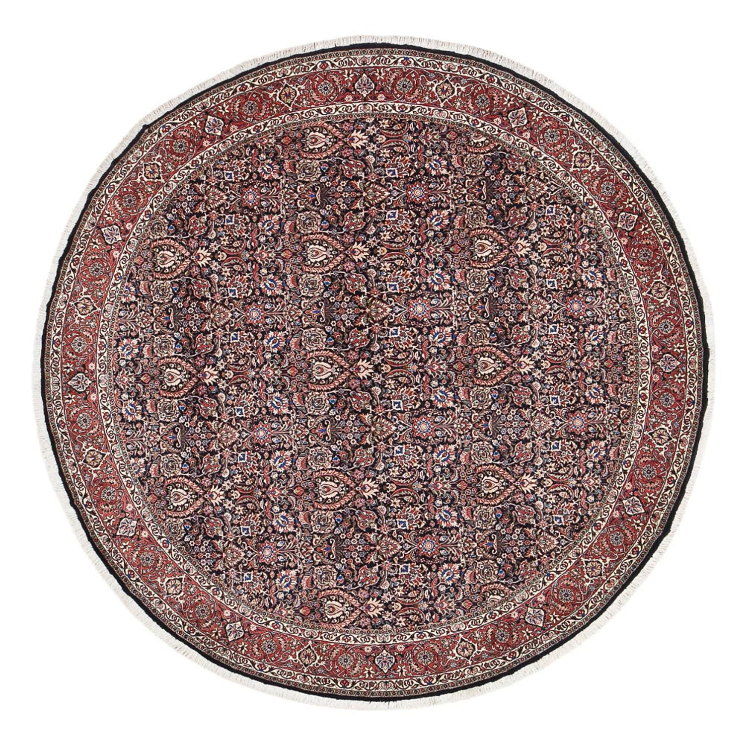 Perserteppich - Bidjar rund  - 300 x 300 cm - dunkelrot