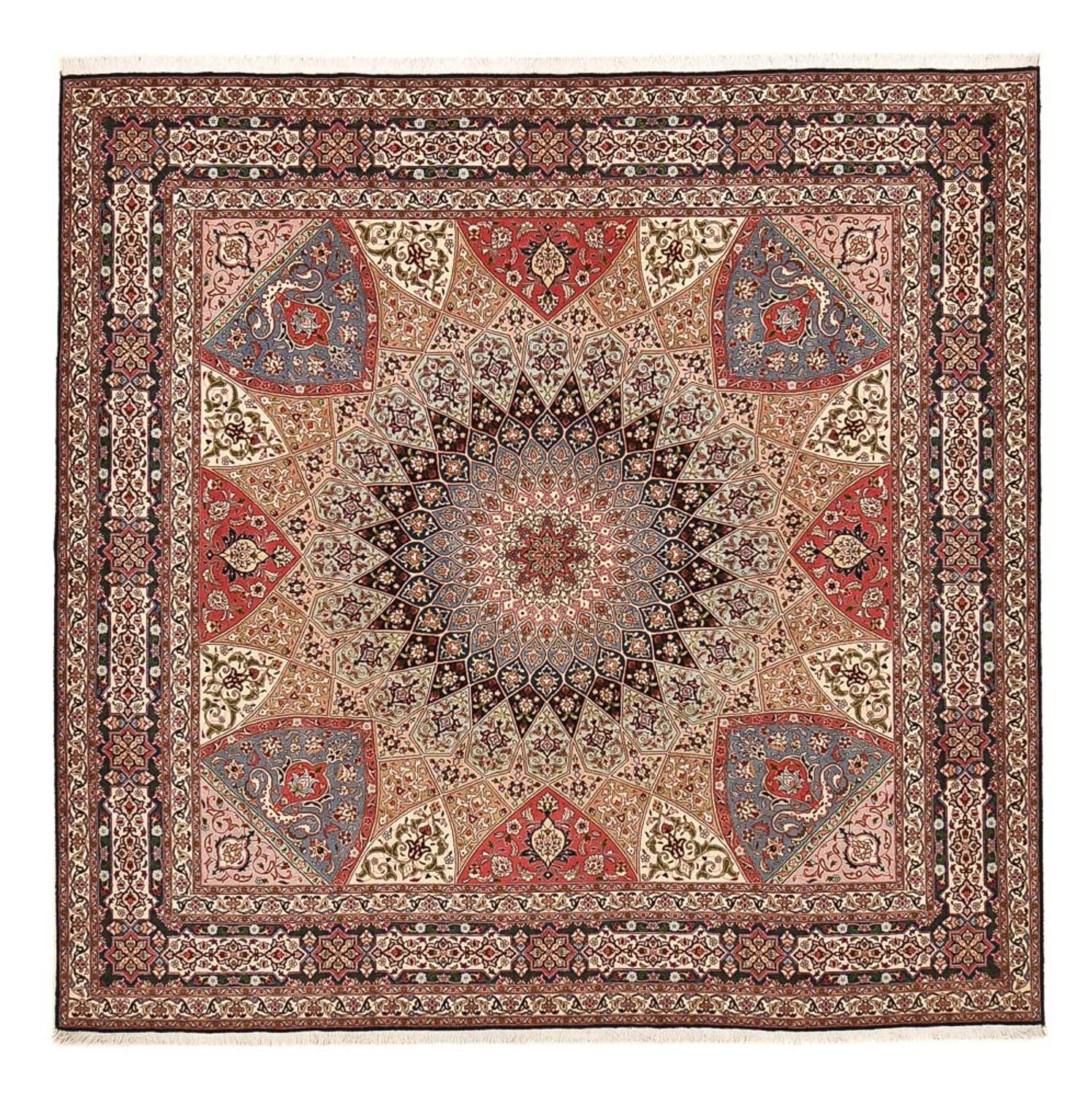 Perserteppich - Täbriz - Premium - 260 x 253 cm - dunkelbeige