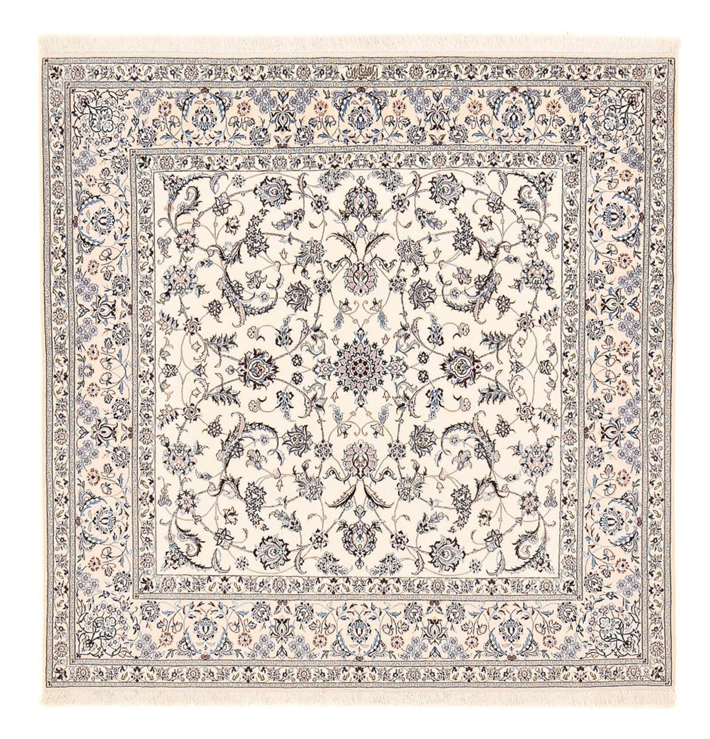 Perserteppich - Nain - Premium quadratisch  - 212 x 212 cm - weiß