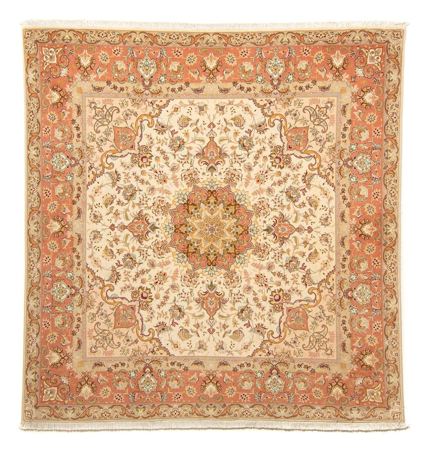 Perserteppich - Täbriz - Royal 212 x 205 cm Teppich Quadratisch